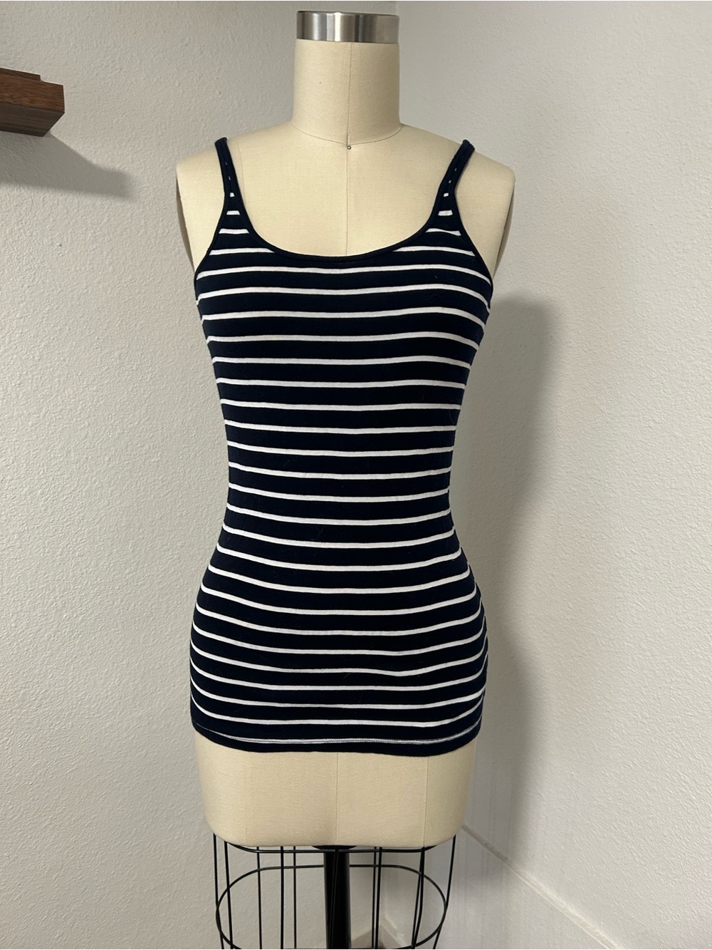 J. Crew Navy and White Striped Tank